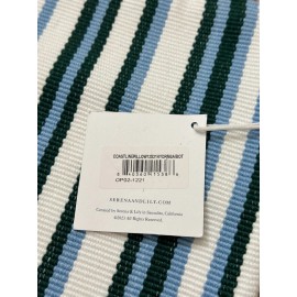 Serena & Lily NEW Serena & Lily Coastline Outdoor Pillow Cover (12”x21”)-Blue