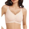 Gailife V Neck Front Closure Bras for Women Wireless Full
