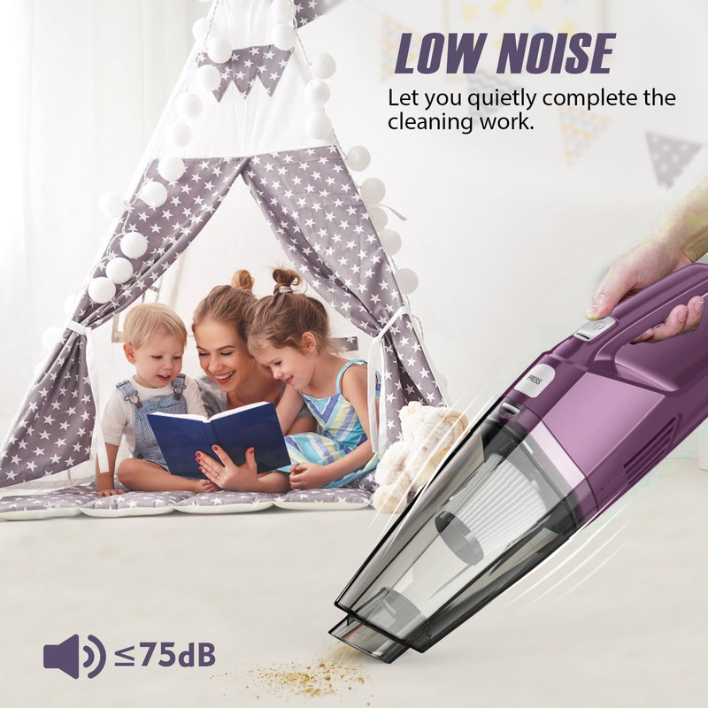 Bossdan Handheld Vacuum Cordless – Car Vac Portable with 8KPA