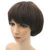 NEWPECK Afro Girls Cosplay Mushroom Wig Short Haircut With Bangs