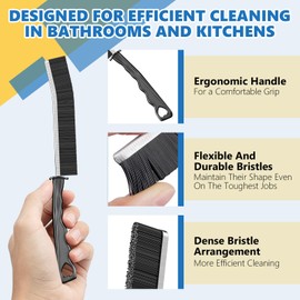 Crevice Cleaning Brush, Pack of 6, Hard Bristle Crevice Cleaning Brush, Shower Cleaner Brush, Bathroom Gap Cleaning Brush, Multifunctional Cleaning Tools, Gap Brush, Grout Brush for for Household Use