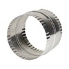 Deflecto 4” Duct Connector, Aluminum with Bead and Crimp, Silver,