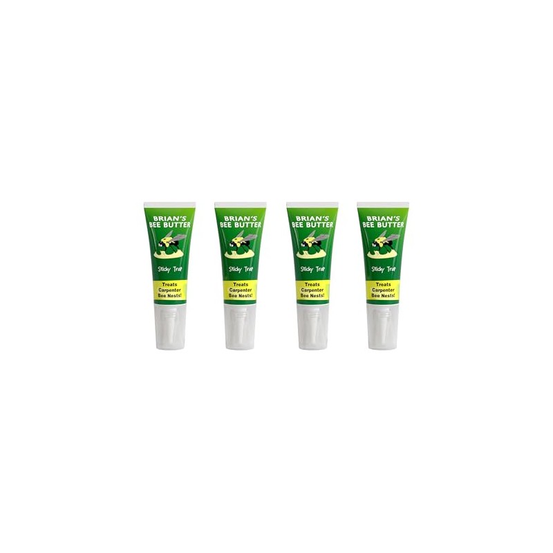 Carpenter Bee Traps for Outside, Brain's Bee Butter, 4 Pack