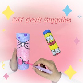 6pcs Foam Cylinders for Crafts,Foam Rods Polystyrene Cylinders White Foam Tube for Modeling DIY Crafts Painting Chritstmas Ornament