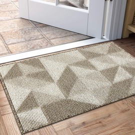 DEXI Indoor Doormat, Non Slip Absorbent Resist Dirt Entrance Rug, 20”x32” Machine Washable Low-Profile Inside Floor Door Mat