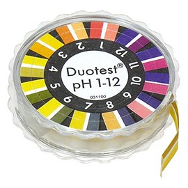 Camlab 1138823 DUOTEST pH 1-12 Strip, 5 m x 10 mm Reel
