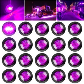 PSEQT 3/4 Inch Trailer Marker LED Lights, Side Clearance Indicators Tail Light Waterproof for Trailer Truck Car Bus Van Pickup RV Wrangler ATV UTV Boat