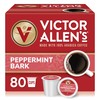 Victor Allen's Coffee Peppermint Bark Flavored, Medium Roast, 80 Count,