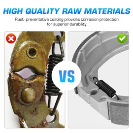 Rear Brake Shoes Pads for Honda TRX250EX Sportrax 250 EX 2001-2008, TRX250X 2009-2020, TRX250TE/TRX250TM Recon 250 ES 1997-2021, GB 500 1989-1990, Rear Drum Brake Shoe Set