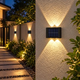 Solar Wall Light Outdoor LED Garden Lamp – Waterproof Solar Powered Fence Light for Patio, Yard & Landscape Decoration