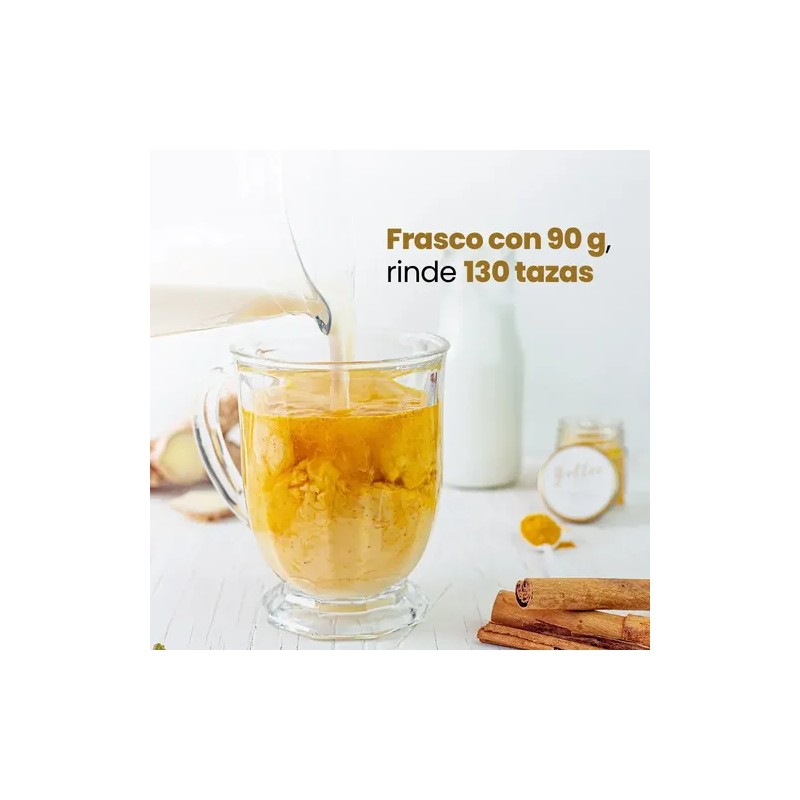 Golden Milk Leche Dorada Goltee Frasco 90g Rinde 130 Tazas