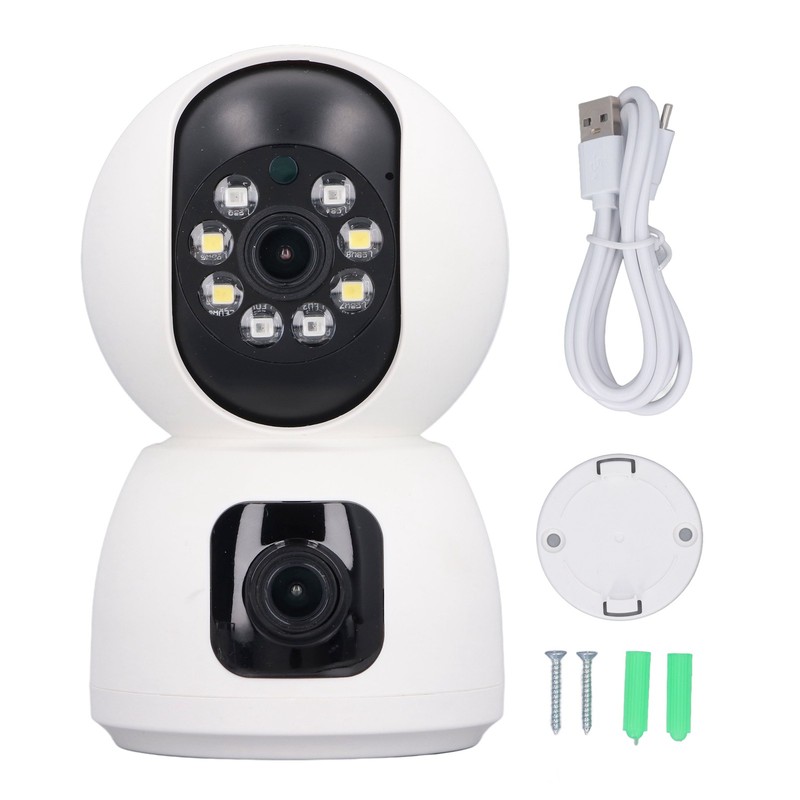 Dual Lens Security Camera Wireless 1080P 2 Way Talk Baby
