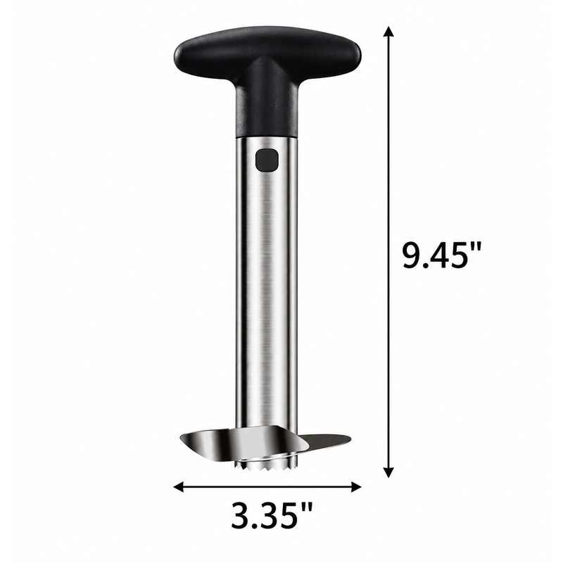 Stainless Steel Pineapple Corer & Slicer – Manual Pineapple Cutter