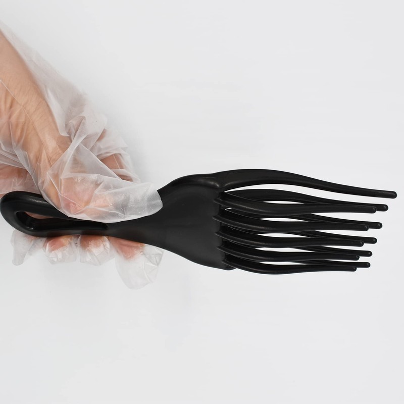 Professional Insert Afro Pick Comb, Wide Tooth Detangling Hair Fork