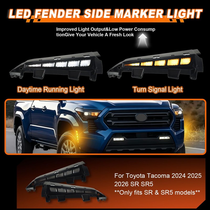 Vektoris LED Front Bumper Wheel Arch Side Marker Lights for