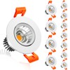 inShareplus 2 Inch LED Downlight, 3W Recessed Lighting COB Dimmable,