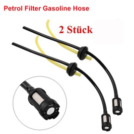 TF 2Pcs Universal Chain Saw Accessories Fuel Line Lawnmower Fuel Pipe Fuel Hose Assy with Tank Fuel Filter Strimmer Brushcutter Replacement Parts