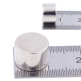 Brudazon 15 Mini Disc Magnets 10 x 7 mm N52 Strongest Level Neodymium Magnets Ultra Strong Power Magnet for Model Making, Photo, Whiteboard, Notice Board, Fridge, Crafts, Magnetic Disc Extra Strong