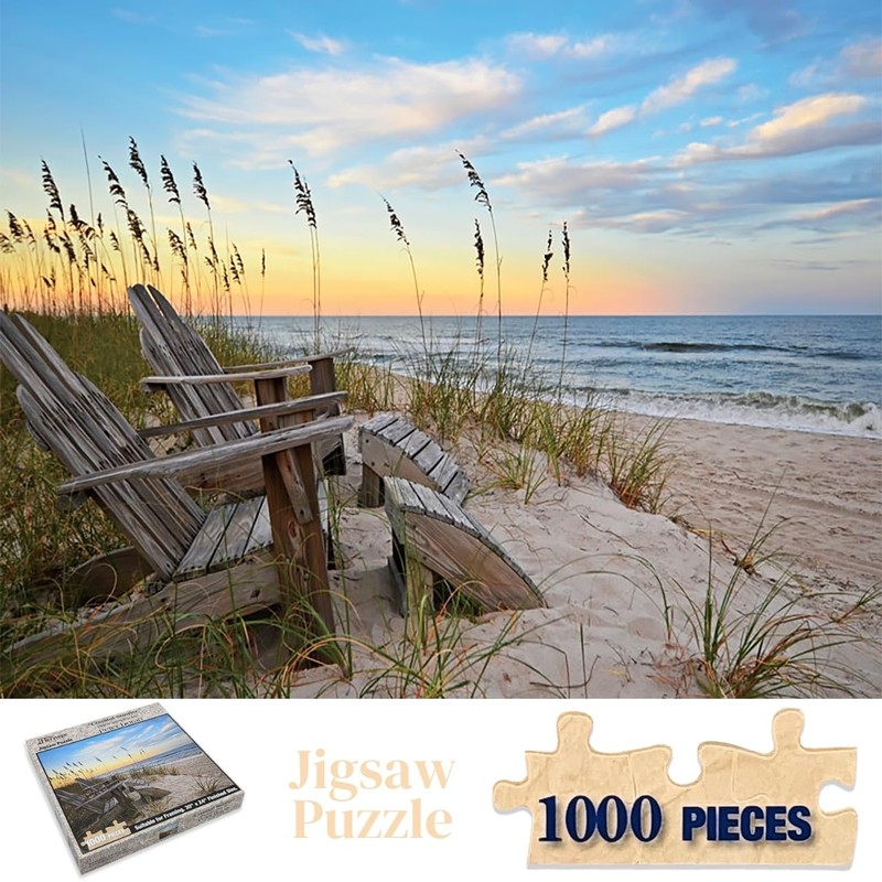 Heritage Puzzle Coastal Sunrise Beach Ocean Jigsaw Puzzle for Adults