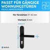 lockzz Estenfeld Door Handle Set Matt Black - Stainless Steel