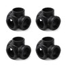 3/4" Black 4-Way Side Outlet Tee, Home TZH 4-Pack 4-Way