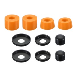 PATIKIL Skateboard Bushings, 90A PU Long-Board Truck Rebuild Kit Bushings Washers Pivot Cups for Outdoor Skateboard Parts, Orange