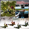 Pack of 4 Fireman Christmas Ornaments, Christmas Tree Fireman Acrylic