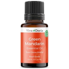 Viva Doria Green Mandarin Essential Oil, 100% Pure, Natural Essential Oil, Undiluted, for Aromatherapy | Food Grade, 15 mL (0.5 Fluid Ounce)