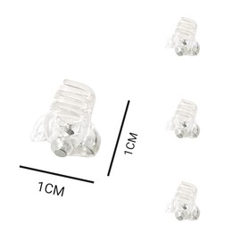 24 Mini Hair Claw Clips Clamps Small Plastic Pins Grips Womens Girls Accessories Size 1CM (Clear), 24 Count (Pack of 1)