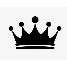 Oracal Crown Vinyl Sticker Decal King Queen - Choose Size & Color - 4"
