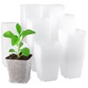 PINGEUI 150 Pcs Nursery Plant Pots, 3Inch Clear Plant Seedling