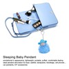 12 Pcs Sleeping Baby Pendant Key Ring Plush Fluffy Cute