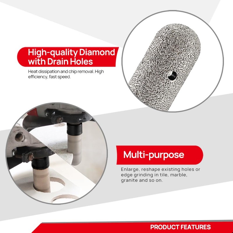 Diamond Tile Hole Saw Kit 10-Pack, DT-DIATOOL Diamond Core Drill