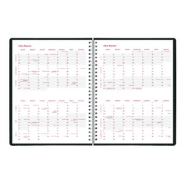 Brownline® 2026 DuraFlex Weekly Planner, Appointment Book, 12 Months, January to December, Twin-Wire Binding, 11" x 8.5", Black (CB950V.BLK-26)