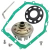 JINFANNIBI CNC Billet Clutch Basket Kit & Cover Gasket for