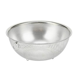Pearl Metal Co., Ltd. Punch Bowl Type Colander 9.4 inches (24 cm) with Feet, Stainless Steel Atto Aqua HB-4112 Silver