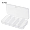 PATIKIL Fishing Tackle Box, 4 Pack 4.9 x 2.4 x
