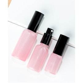 1PC 3.4oz 100ML Pink Glass Empty Upscale Press Pump Bottles Jar Pot Vial Tube Containers For Makeup Lotion Serum Face Cream Facial Cleanser Toner Liquid Cosmetics Essential Oil Emulsion
