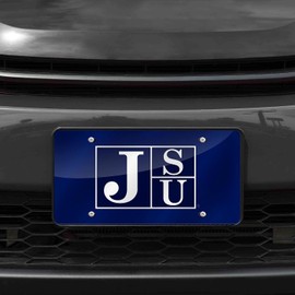 Rico Jackson State Tigers Blue Mirror Look Acrylic License Plate Laser Tag