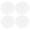 sourcing map 4Pcs Handmade Crochet Placemats, 16inch Round Retro Table