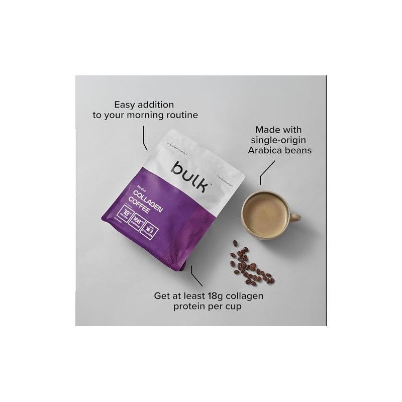 Bulk Collagen Coffee, Hazelnut Mocha, 500g
