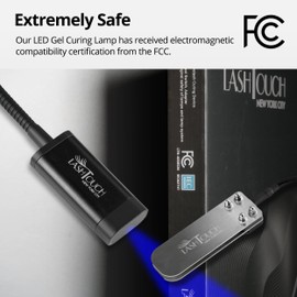 LASHTOUCH LED UV Gel Eyelash Extension Curing Lamp/Eyelash Extension Curing LED Light with Targeted Eye Area Illumination/Best Eyelash Salon in New York Developed with Safty Certificate/Made in Korea