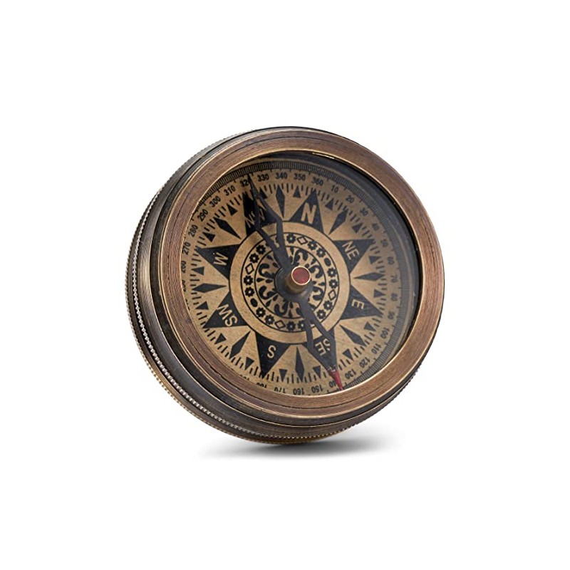 NKlaus HMS Endeavour 11666 Compass Antique Brass Pocket Compass Direction