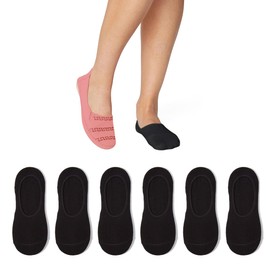 6 or 12 Pair Bamboo Invisible Socks Women | Naturally Moisture Wicking, Soft & Breathable No Show Socks Womens | Black, Grey, Nude, White | Athletic, Work, Everyday Wear Low Cut Trainer Socks 4-8