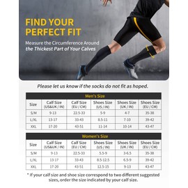 CAMBIVO Compression Socks for Men and Women, FR-Black