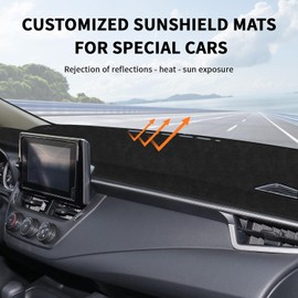 auovo Dashboard Cover Mat Compatible with Toyota Corolla Accessories 2019-2024 2025 Hatchback Sedan Custom Fit Center Console Dash Cover Dash Carpet Cover Sunshield Protector Pad
