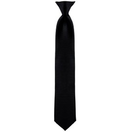 Poly Solid Clip On Tie, Black