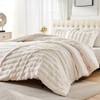 Gusuhome Fluffy Faux Rabbit Fur Comforter Cover Set King Size