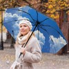 Coikll Large Windproof Umbrella Auto Open Folding Umbrella, 8 Ribs