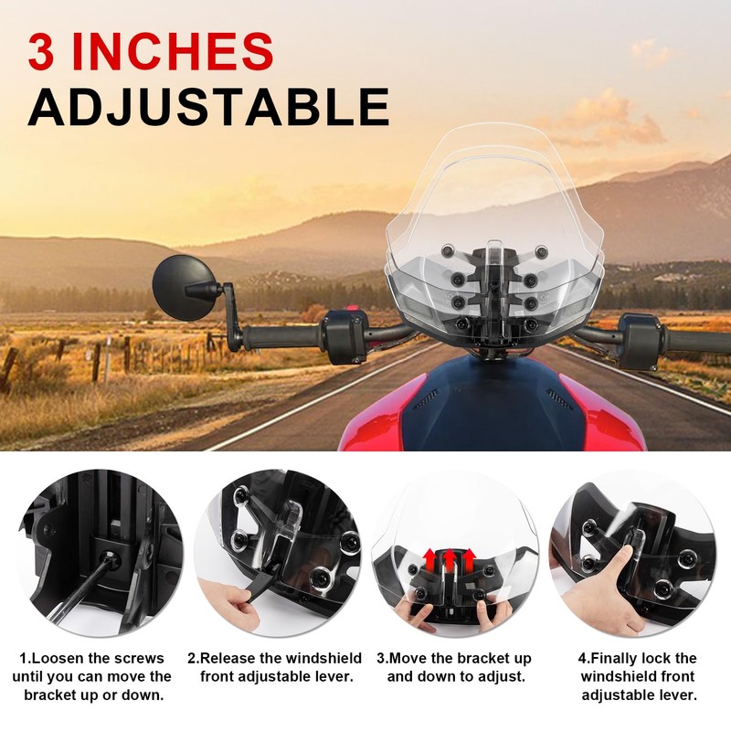 PSLER Front Ryker Windshield Wind Shield Deflector Windscreen - Fit